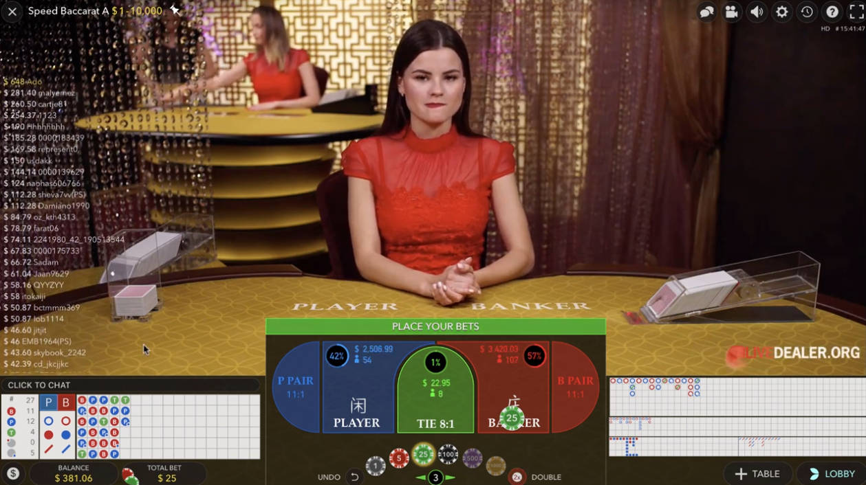 Baccarat - Gameplay 1 - mb8live
