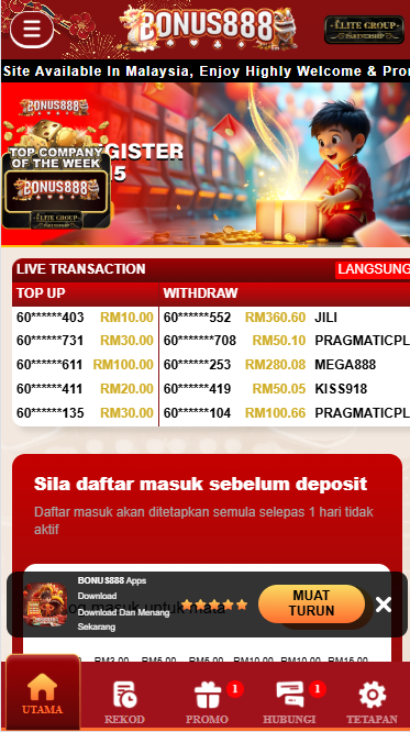 Bonus888 - Homepage - mb8live