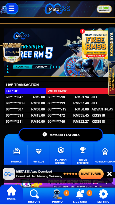 Meta888 - Homepage - mb8live